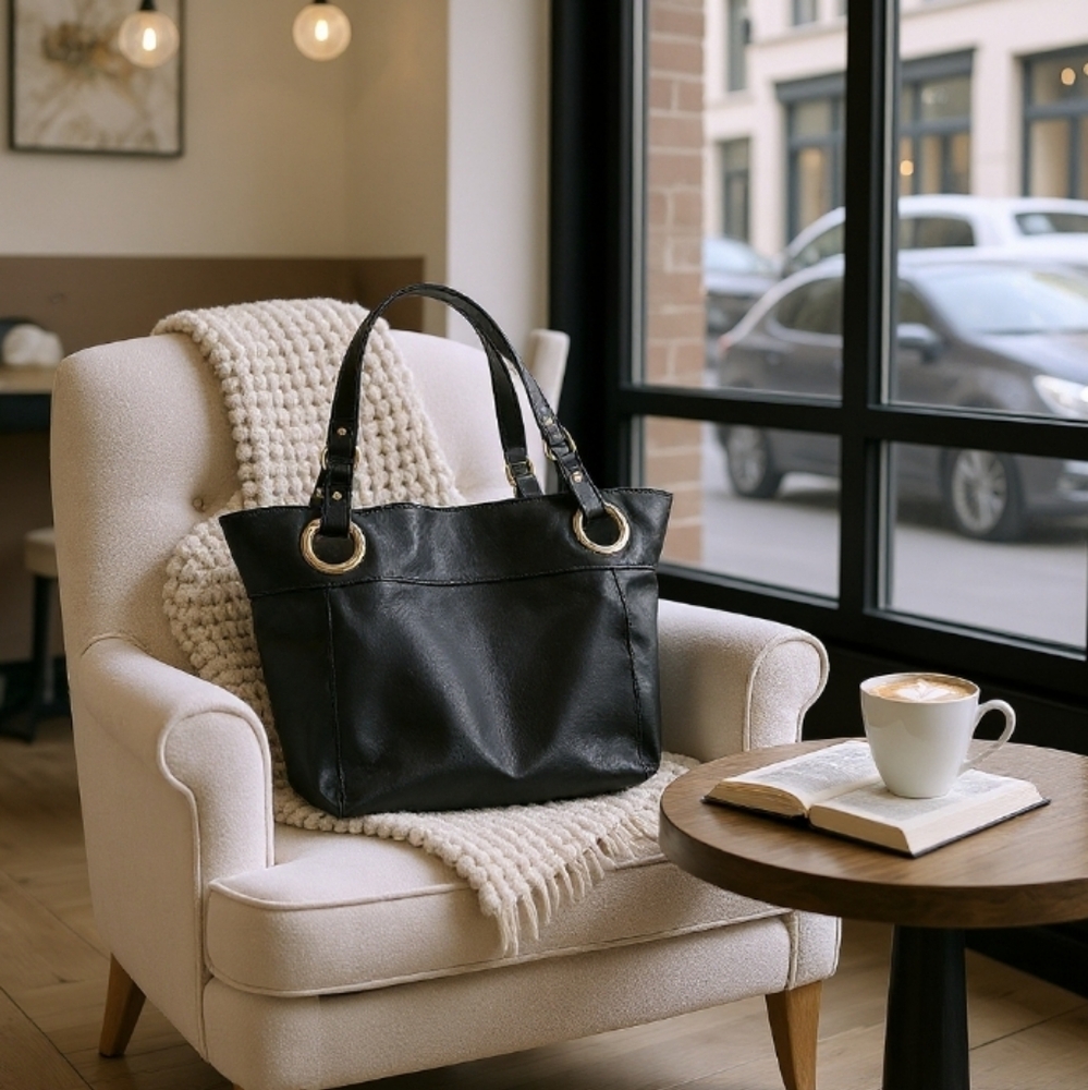 BIG TOTE BLACK BAG H13×W6 ×L12